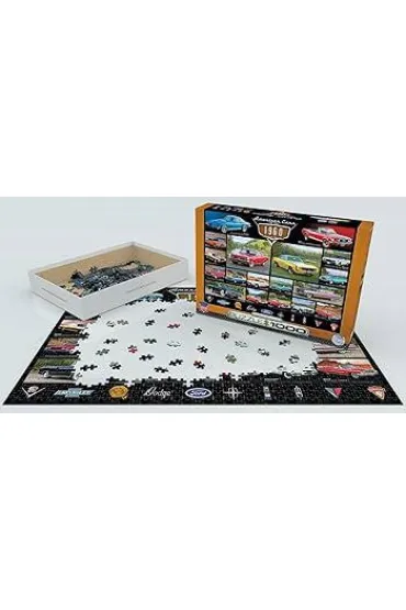 Puzzle 1000 el. Ameryka�skie samochody z lat 60 Eurographics
