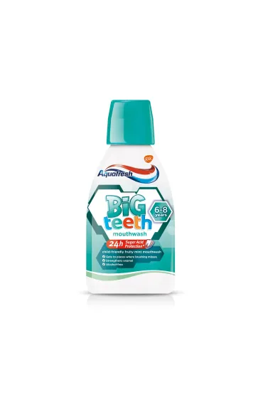 Aquafresh Big Teeth Moutwash p�yn do p�ukania jamy ustnej dla dzieci Mint 300 ml