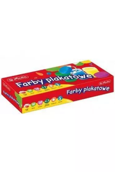 Herlitz Farby plakatowe szkolne 10 x 20 ml