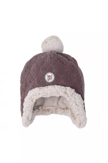 Lodger Dwuwarstwowa zimowa czapeczka z polaru wrzosowa Fleece Mauve 1-2 l.