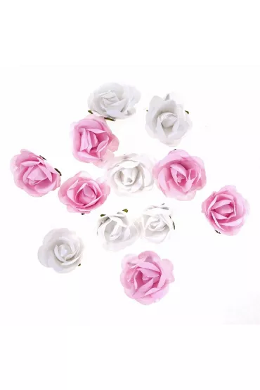 Dalprint R�e papierowe bia�y, r�owy 12 szt.
