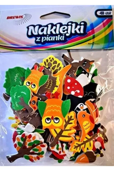 Brewis Naklejki z pianki jesie� 48 szt.
