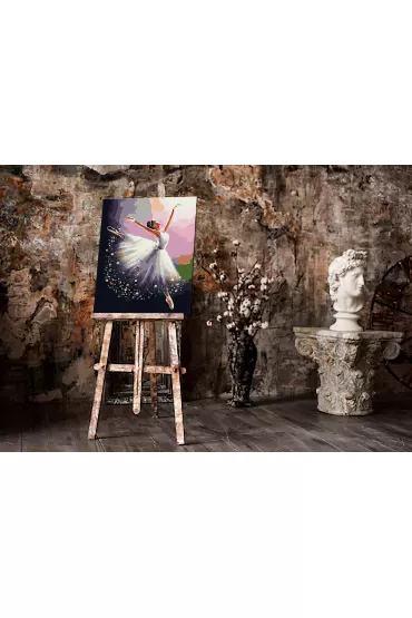 Twoje Hobby Malowanie po numerach - Balerina w bia�ym 40x50cm