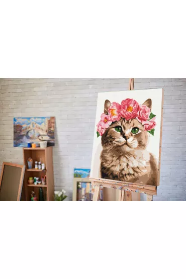 Twoje Hobby Malowanie po numerach - Wyrafinowany kotek 40x50cm