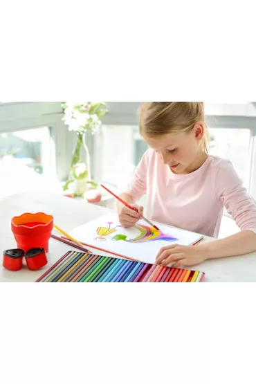 Faber-Castell Pojemnik na wod Click&Go czerwony