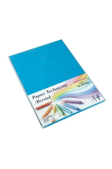 Penword Papier techniczny brystol A4 niebieski 50 arkuszy