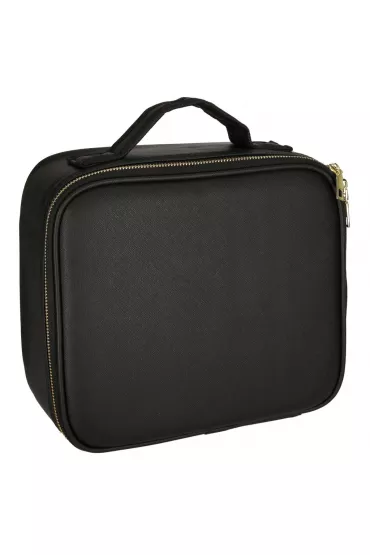 Kosmetyczka organizer na kosmetyki bi�uteri� kuferek z lusterkiem LED czarny
