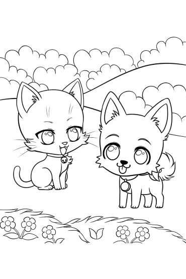Manga & Chibis. Kolorowanka