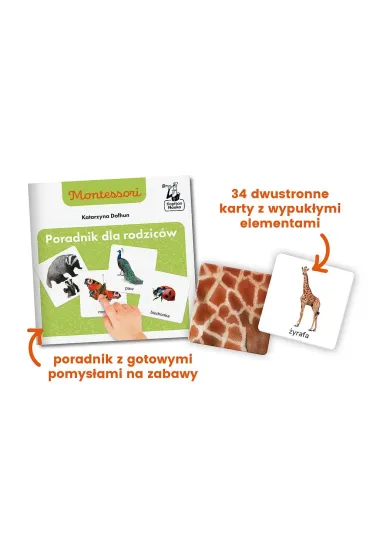 Montessori. Zwierz�ta tu i tam. Karty sensoryczne z ksi��eczk�. Kapitan Nauka - Katarzyna  Do�hun