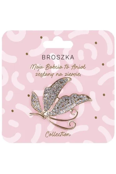 Be-Happy Gifts Broszka motyl Moja Babcia to Anio�