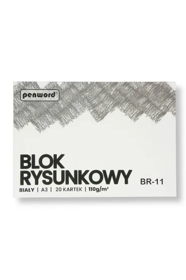 Penword Blok rysunkowy A3 bia�y 110g 20 kartek
