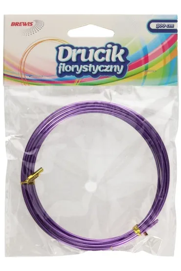 Brewis Druciki florystyczne fioletowe 3m x 2 mm