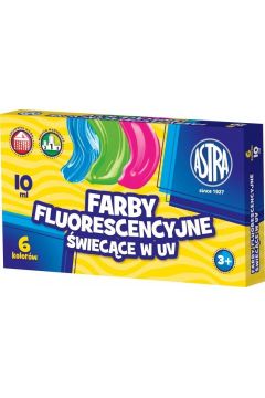 Astra Farby plakatowe fluoresencyjne w UV 6 kolorw