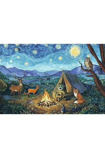 Puzzle Przy ognisku 100 el. Inspired By Art Rodzina Treflik�w 16564
