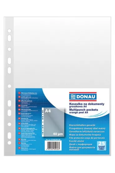 Donau Koszulki na dokumenty PP A4 groszkowe 25 szt.