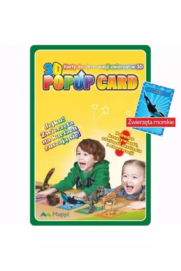 Pi�tka Karty Popup 3D zwierz�ta morskie
