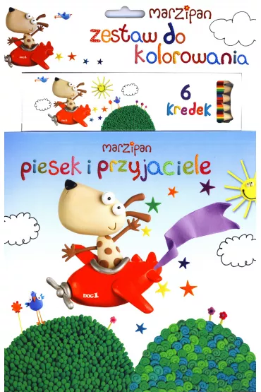 Piesek i przyjaciele. Zestaw do kolorowania. Marzipan