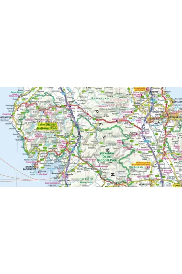 Wielka Brytania i Irlandia. Great Britain and Ireland. Laminowana mapa samochodowo-turystyczna w skali 1:950 000