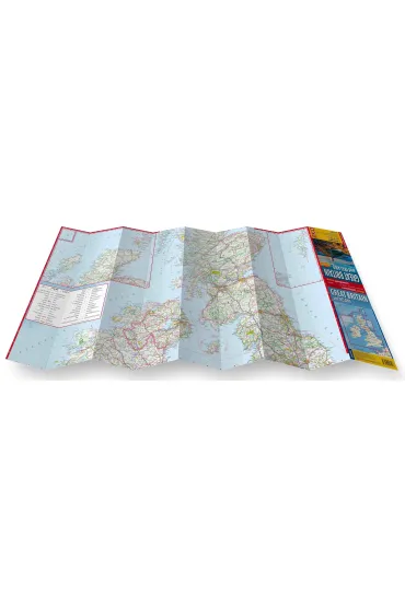 Wielka Brytania i Irlandia. Great Britain and Ireland. Laminowana mapa samochodowo-turystyczna w skali 1:950 000