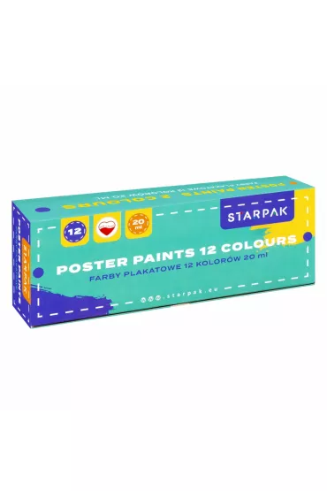 Starpak Farby plakatowe School2 12 x 20 ml