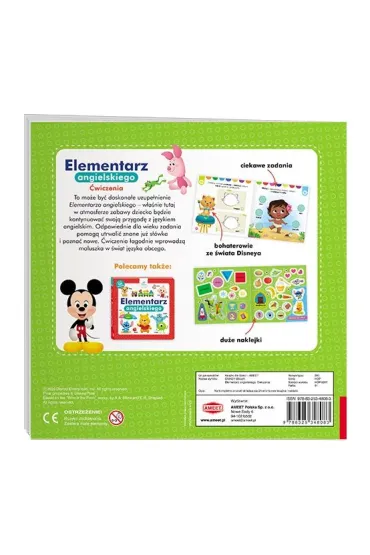 Disney Maluch Elementarz angielskiego �wiczenia HOP-9207