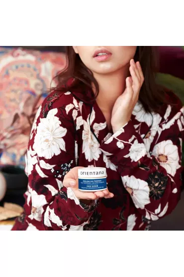 Orientana Naturalny elowy peeling do twarzy algi filipiskie i zielona herbata 50 g