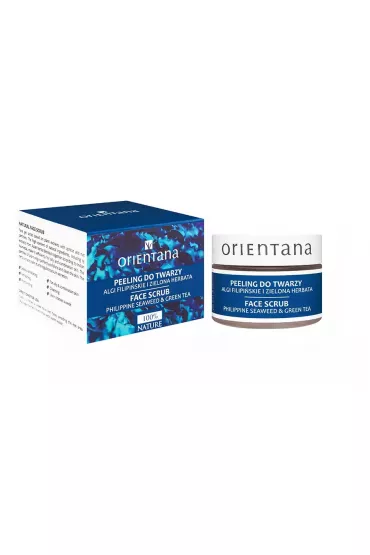 Orientana Naturalny elowy peeling do twarzy algi filipiskie i zielona herbata 50 g