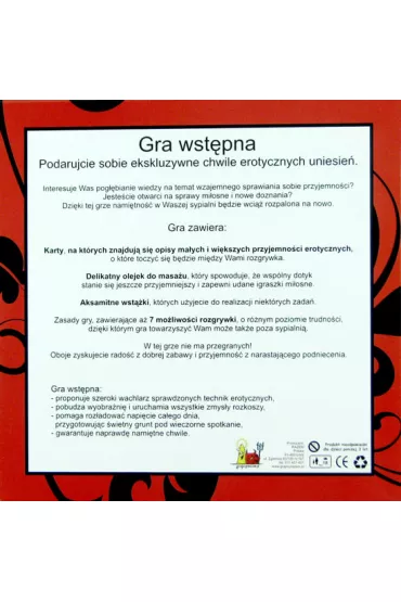 Gra wst�pna - erotyczna gra karciana