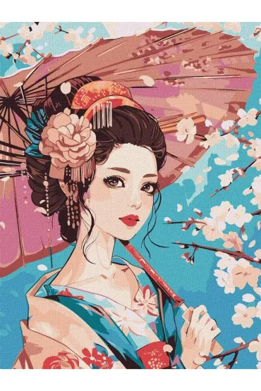 Ideyka Malowanie po numerach - Japo�ska pi�kno�� 30x40cm