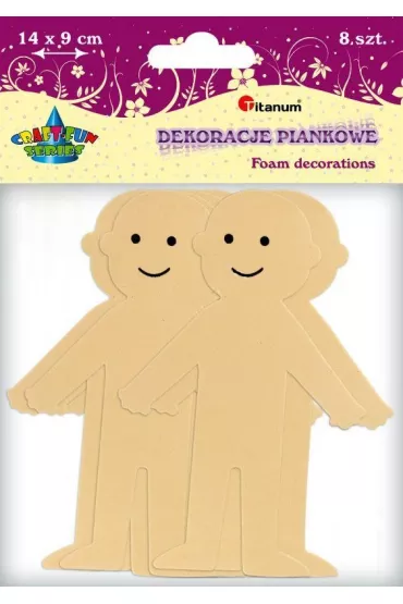 Titanum Dekoracje piankowe postacie cieliste 8 szt.