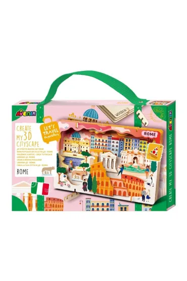 Puzzle drewniane 3D - Stw�rz pejza� miejski Rzym Avenir