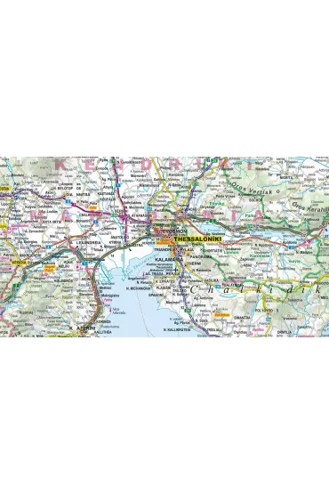 Grecja. Laminowana mapa samochodowo-turystyczna w skali 1:750 000