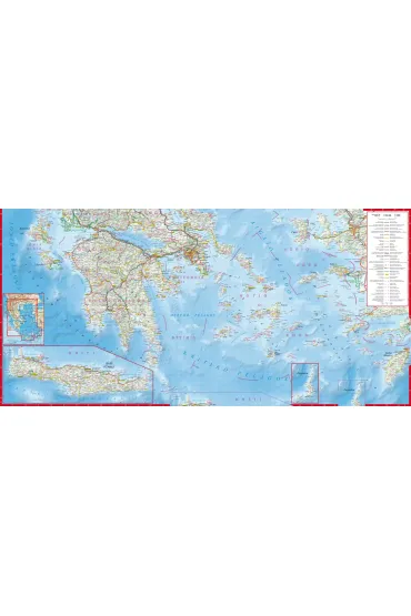 Grecja. Laminowana mapa samochodowo-turystyczna w skali 1:750 000