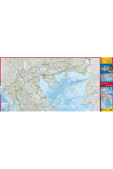 Grecja. Laminowana mapa samochodowo-turystyczna w skali 1:750 000