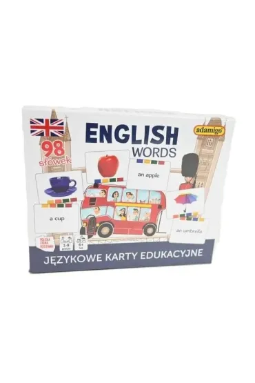 Gra English words - j�zykowe karty edukacyjne ADAMIGO 8056