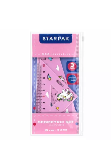 Starpak Zestaw geometryczny Unicorn 3 el.