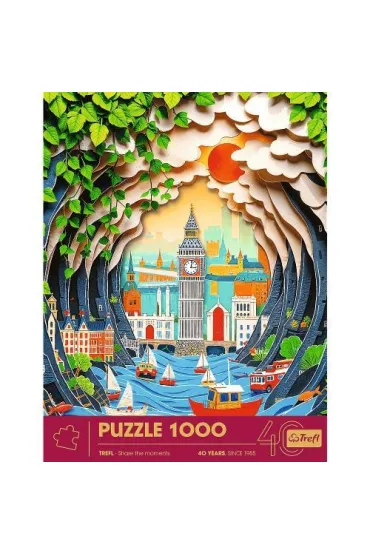 Puzzle z efektem 3D 1000 el. Paper Art: Londyn Trefl