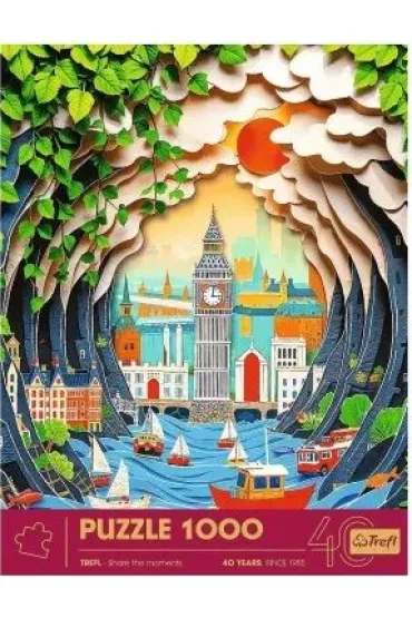 Puzzle z efektem 3D 1000 el. Paper Art: Londyn Trefl