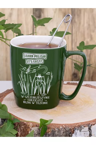 Nadwyraz.com Kubek ceramiczny zielony Chrz�szcz brzmi...