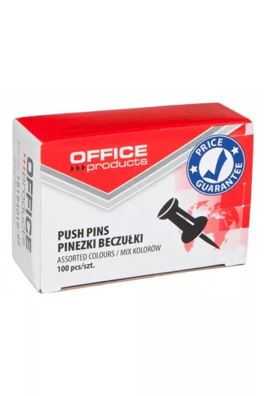 Office Products Pinezki beczu�ki mix kolor�w 100 szt.