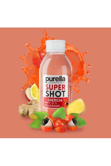 Purella Super Shot Energia imbir + guarana zestaw 8 x 100 ml