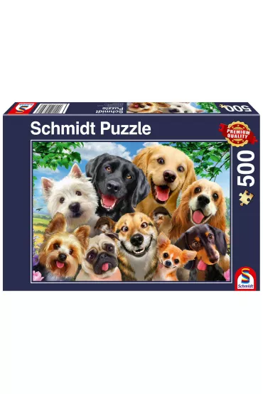 Puzzle 500 el. Psy robi� selfie Schmidt