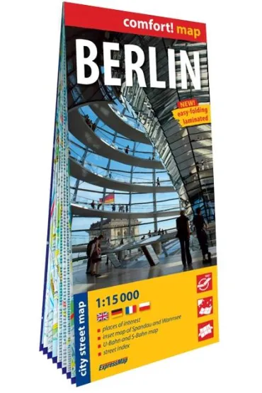 Berlin city street map 1:15 000 laminat 2024