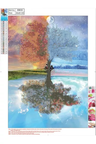 Centrum Mozaika diamentowa 5D - Seasons 30x40cm