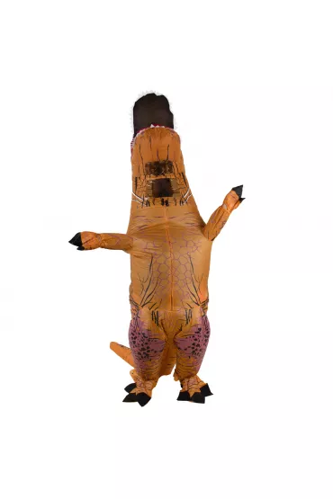 Kostium str�j karnawa�owy przebranie dmuchany dinozaur T-REX Gigant br�zowy 1.5-1.9m