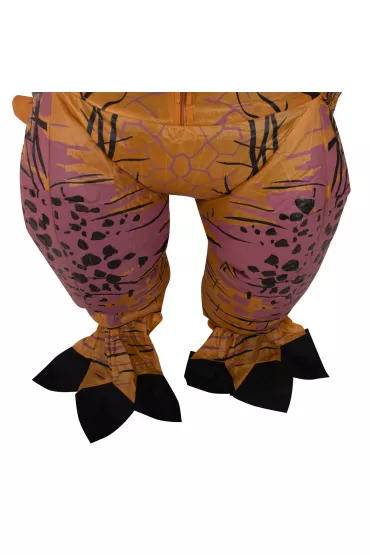 Kostium str�j karnawa�owy przebranie dmuchany dinozaur T-REX Gigant br�zowy 1.5-1.9m
