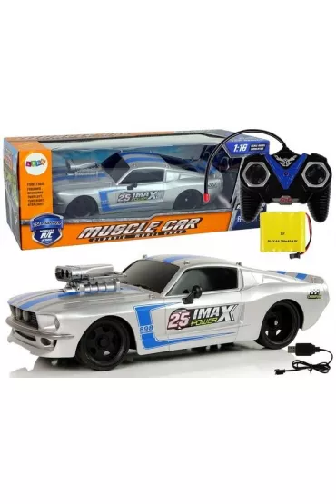 Auto Sportowe 1:16 zdalnie sterowane srebrne LeanToys