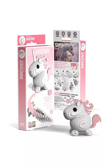 Puzzle Jednoro�ec R�owy Eko Uk�adanka 3D Qelements