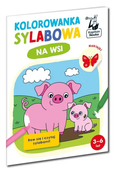 Pakiet dla przedszkolaka. Na wsi. Kolorowanka sylabowa, Dzikie zwierz�ta. Kolorowanka sylabowa, Kredki Bambino - Pakiety na nagrody
