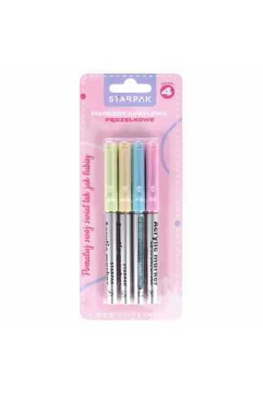 Starpak Marker akrylowy w p�dzelku Pastel 4 szt.